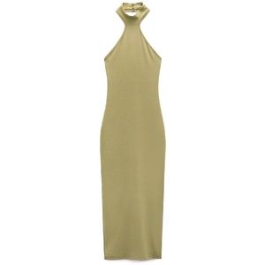 ZARA NWT green halter dress size S
